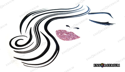 Glamorous Lady with Lush Hair & Glittered Pouty Lips T-shirt