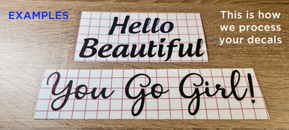 Create Your Own Personalised Name or Message Transfer Decal Sticker