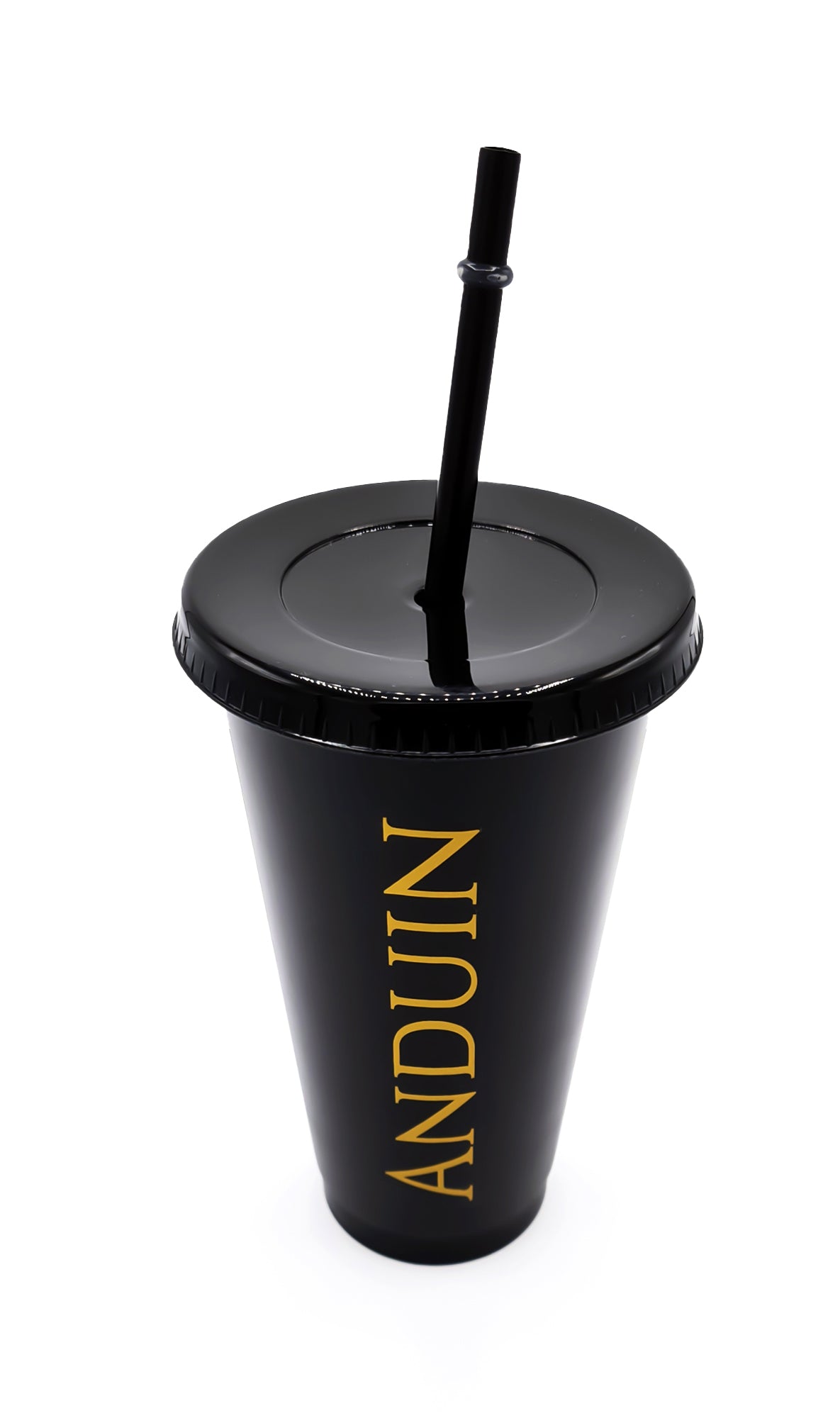 Personalised Tumbler with Lid & Straw | 710ml 24oz Black Reusable Cup