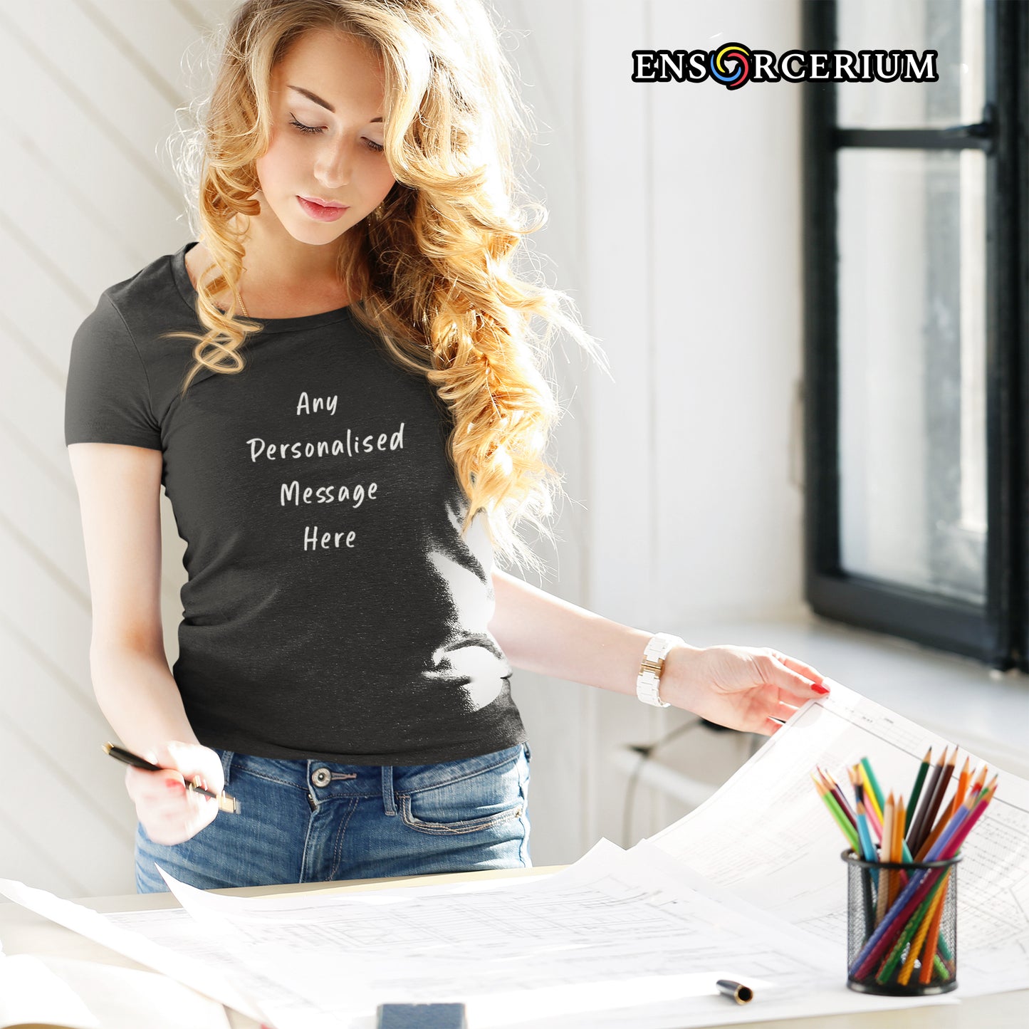 Creaate Your Own Custom Personalised Message Text Quote T-Shirt