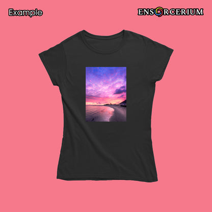 Lush Miami Summer Beach Sunset with Synthwave vibes T-shirt