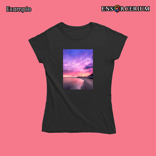 Lush Miami Summer Beach Sunset with Synthwave vibes T-shirt