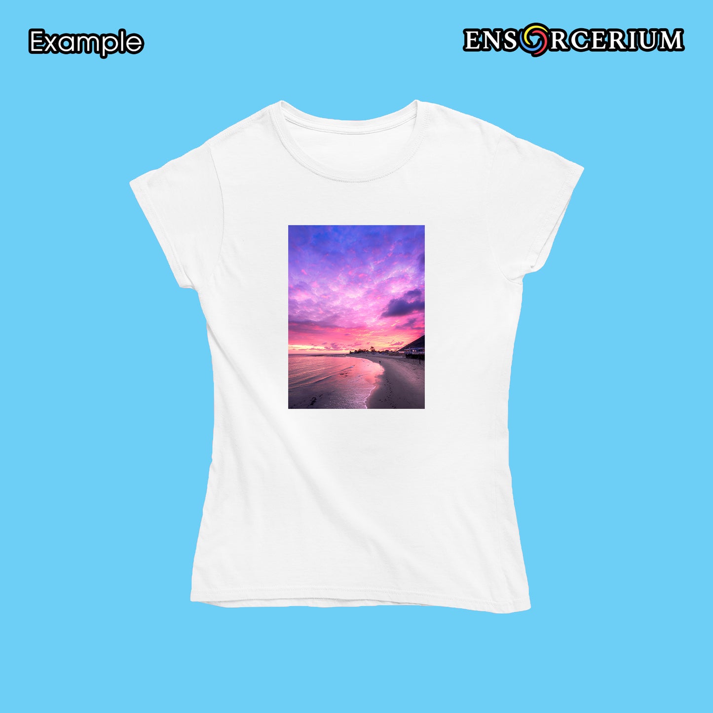 Lush Miami Summer Beach Sunset with Synthwave vibes T-shirt