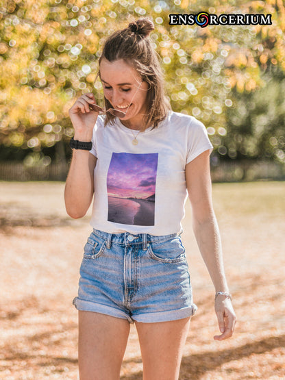 Lush Miami Summer Beach Sunset with Synthwave vibes T-shirt