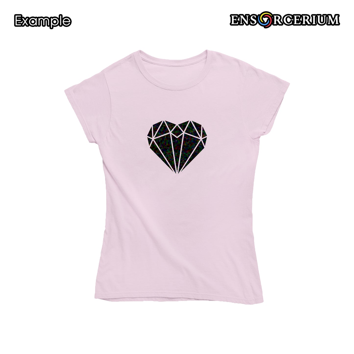 Crystal Diamond Jewel Gemstone Love Heart Shaped T-Shirt