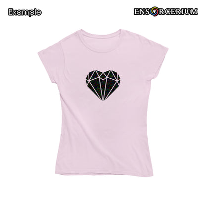 Crystal Diamond Jewel Gemstone Love Heart Shaped T-Shirt