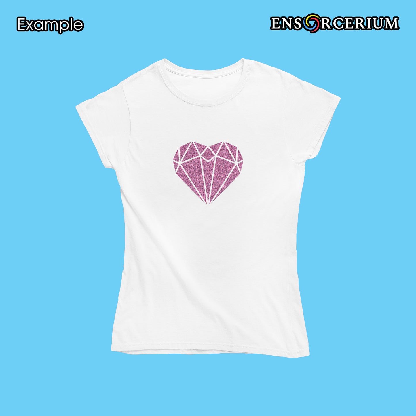 Crystal Diamond Jewel Gemstone Love Heart Shaped T-Shirt