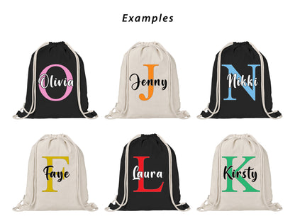 Custom Personalised Girls Initial & Name Backpack