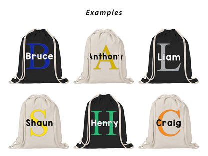 Custom Personalised Boys Initial & Name Backpack