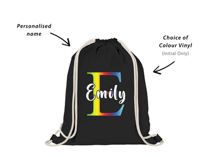 Custom Personalised Girls Initial & Name Backpack