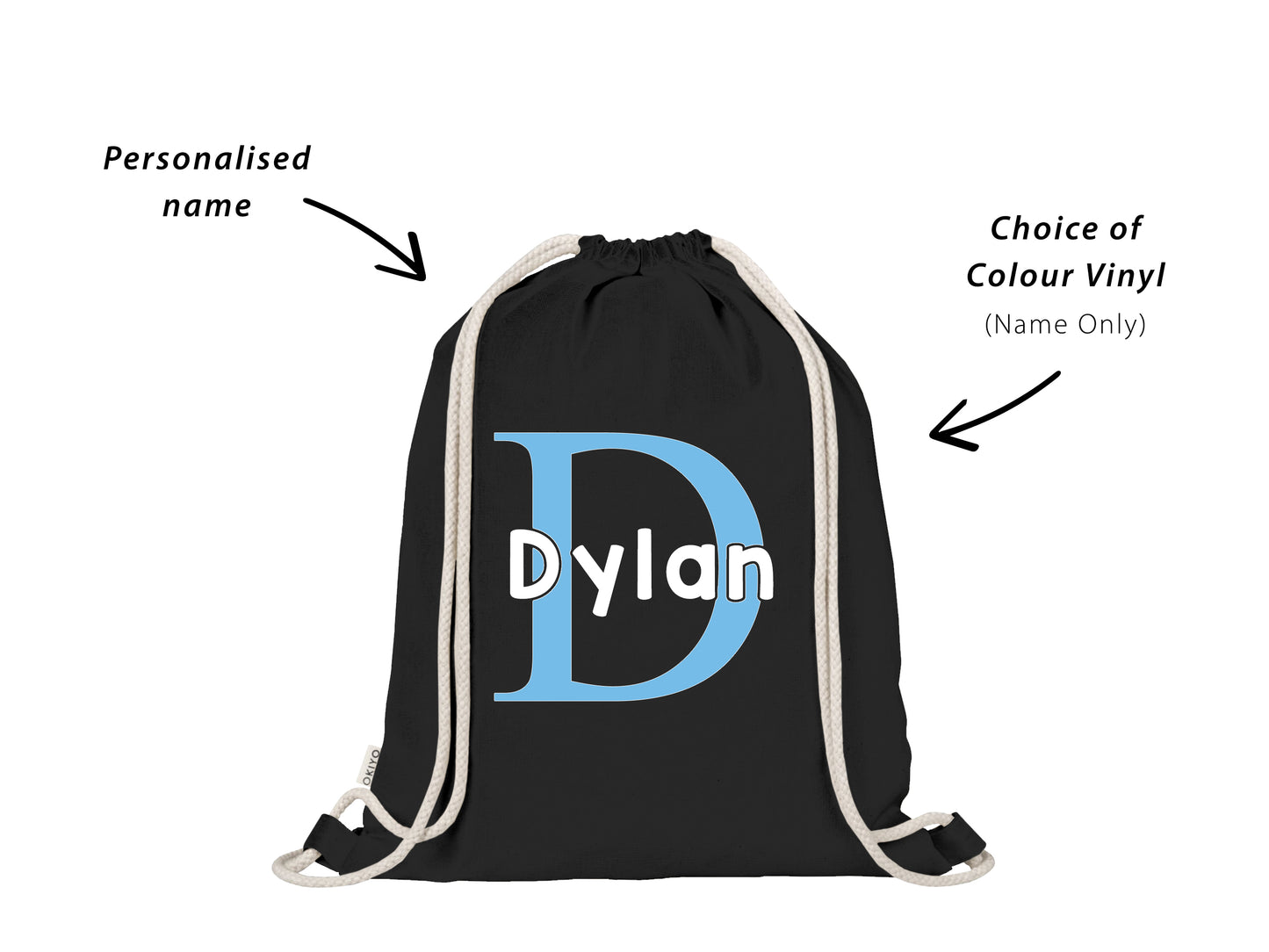 Custom Personalised Boys Initial & Name Backpack