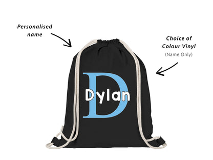 Custom Personalised Boys Initial & Name Backpack