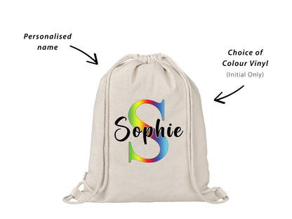 Custom Personalised Girls Initial & Name Backpack
