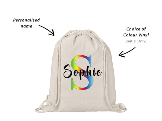 Custom Personalised Girls Initial & Name Backpack