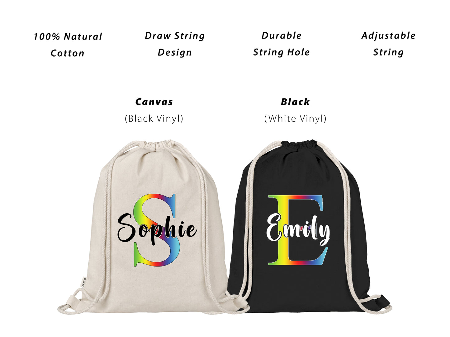 Custom Personalised Girls Initial & Name Backpack