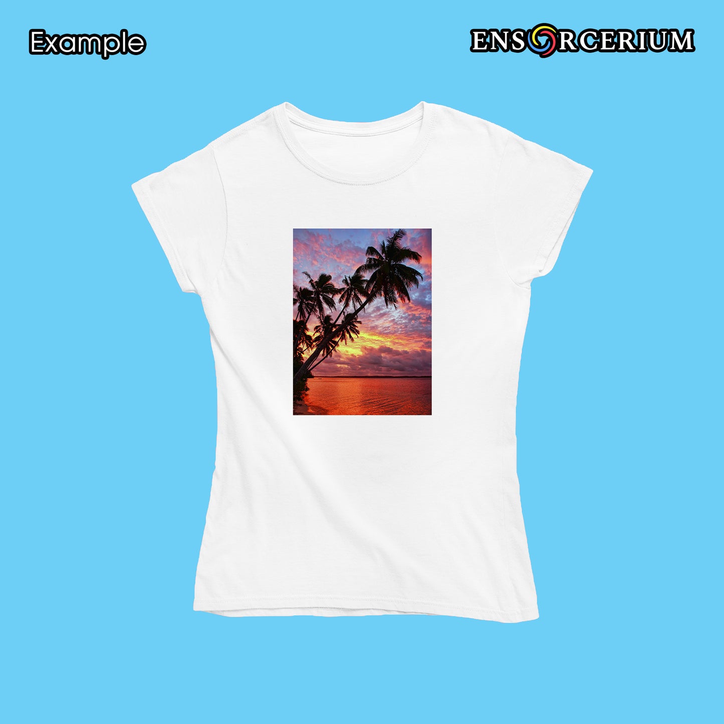 Hawaii Paradise Summer Beach Sunset with Palm Trees T shirt