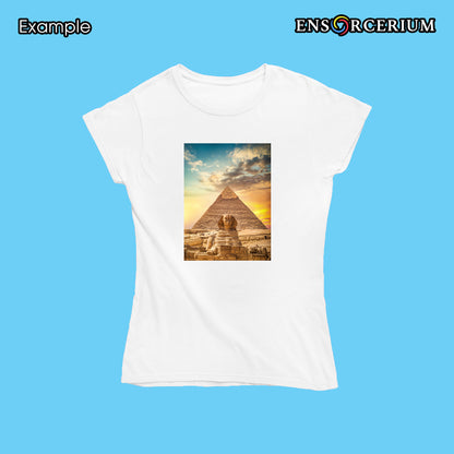 Egyptian Great Pyramid with Great Sphinx of Giza photo T-shirt