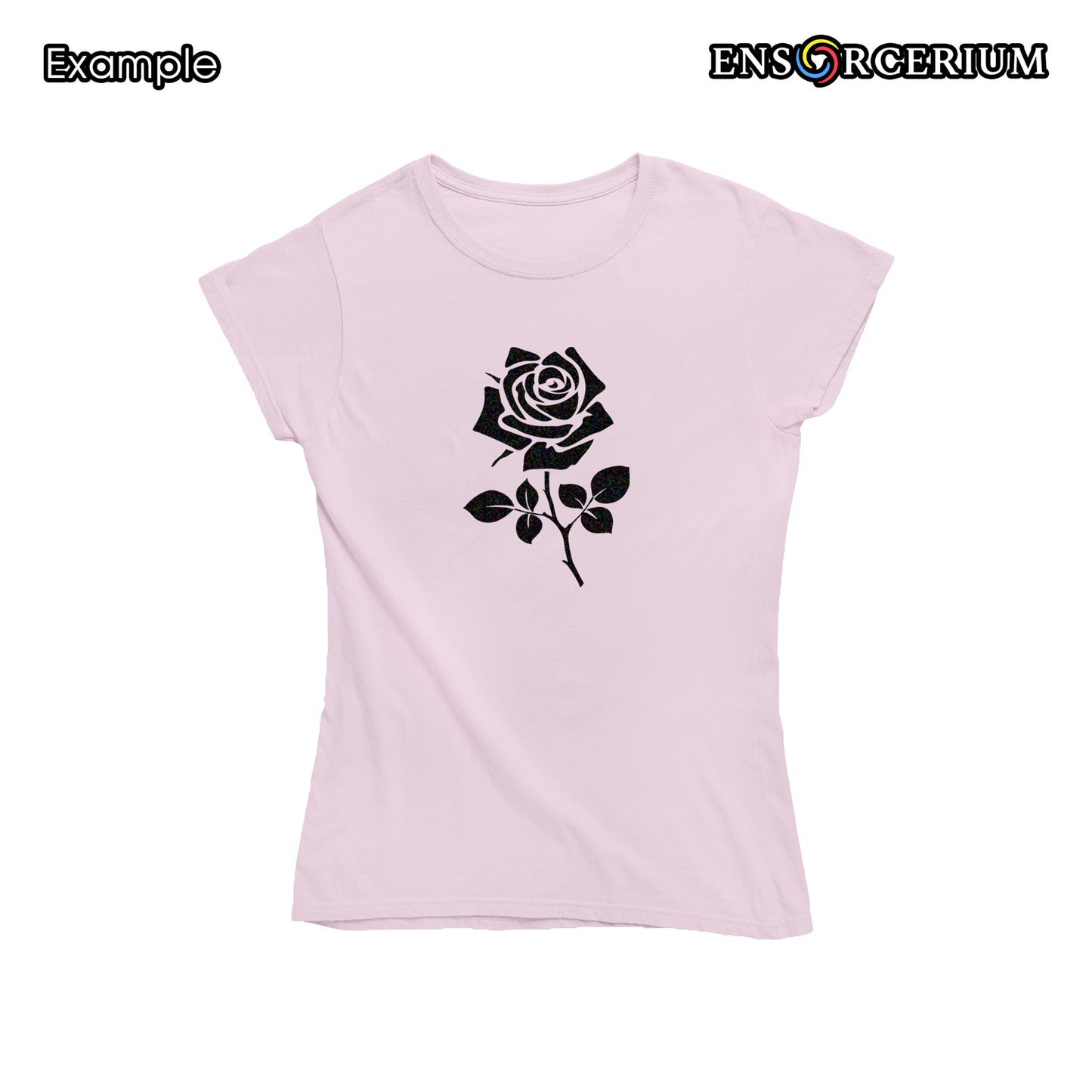 Single Floral Nature Rose Flower Petal Thorns T-shirt