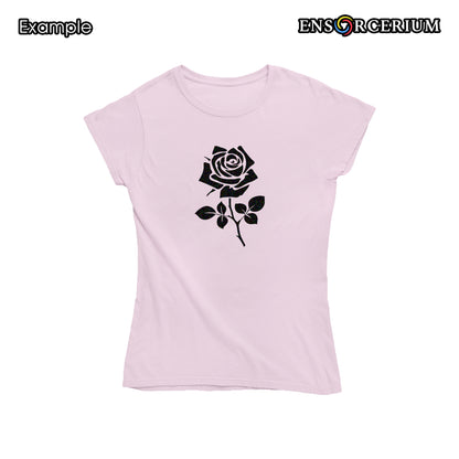 Single Floral Nature Rose Flower Petal Thorns T-shirt