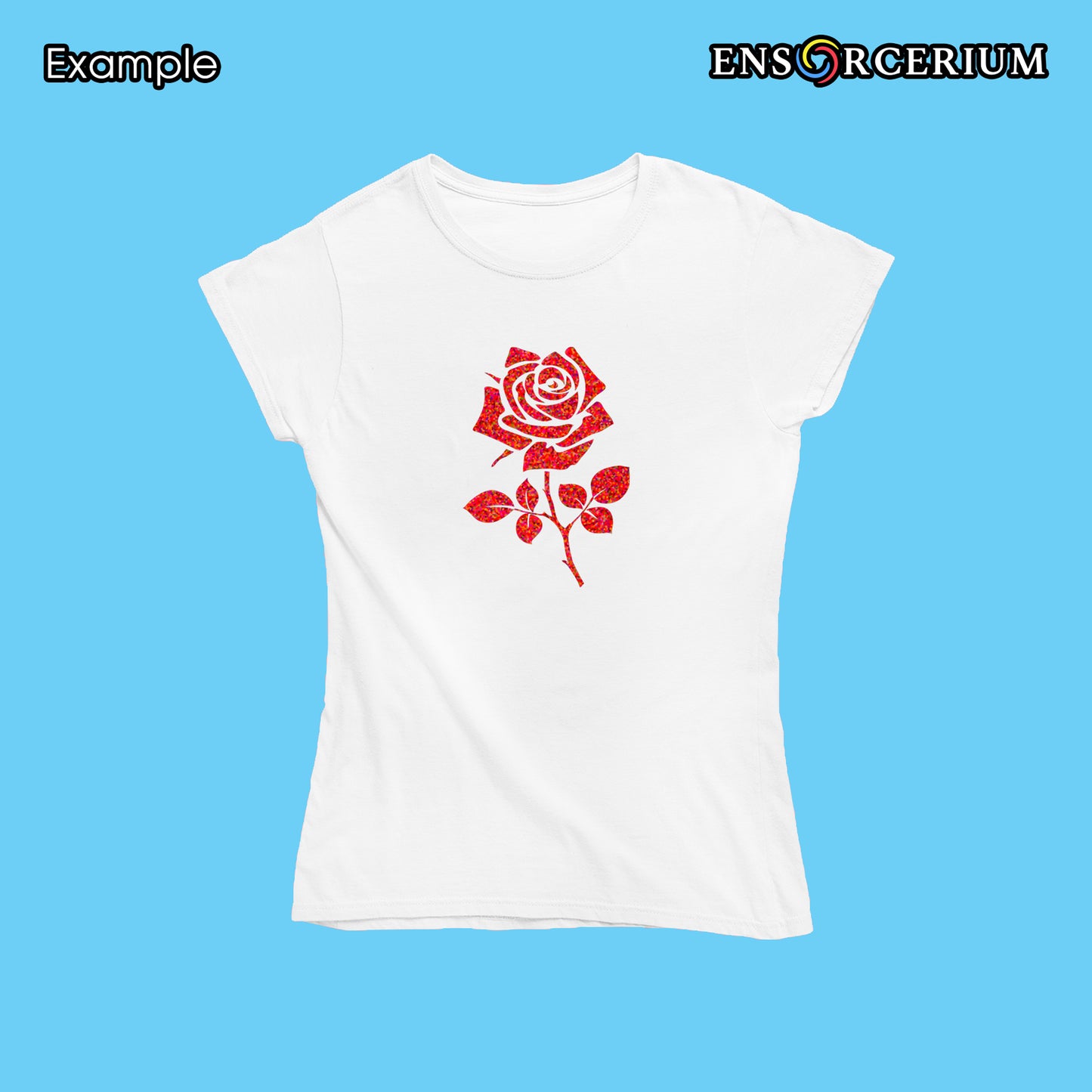 Single Floral Nature Rose Flower Petal Thorns T-shirt