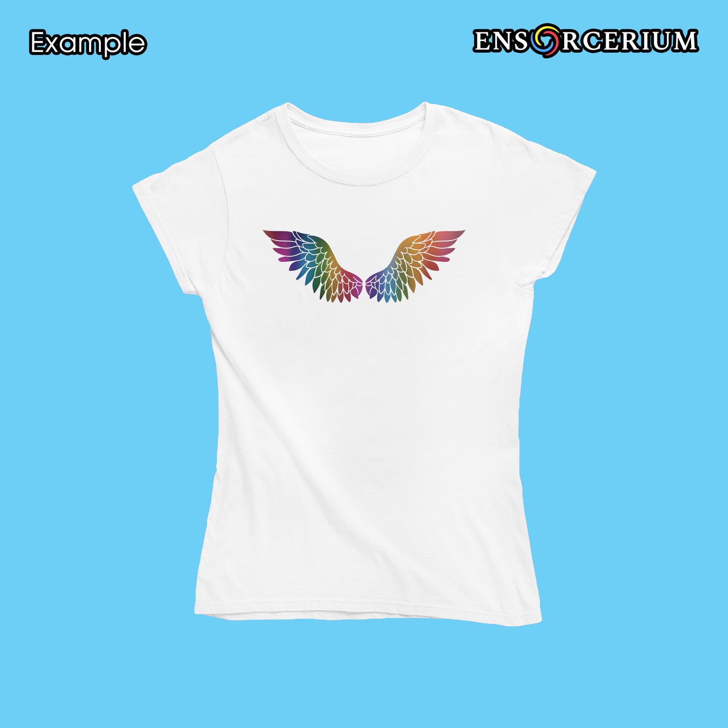 Glittered Feather Flight Wings T-Shirt